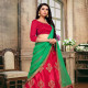 Beautiful red coloured soft lehanga with thread jari work