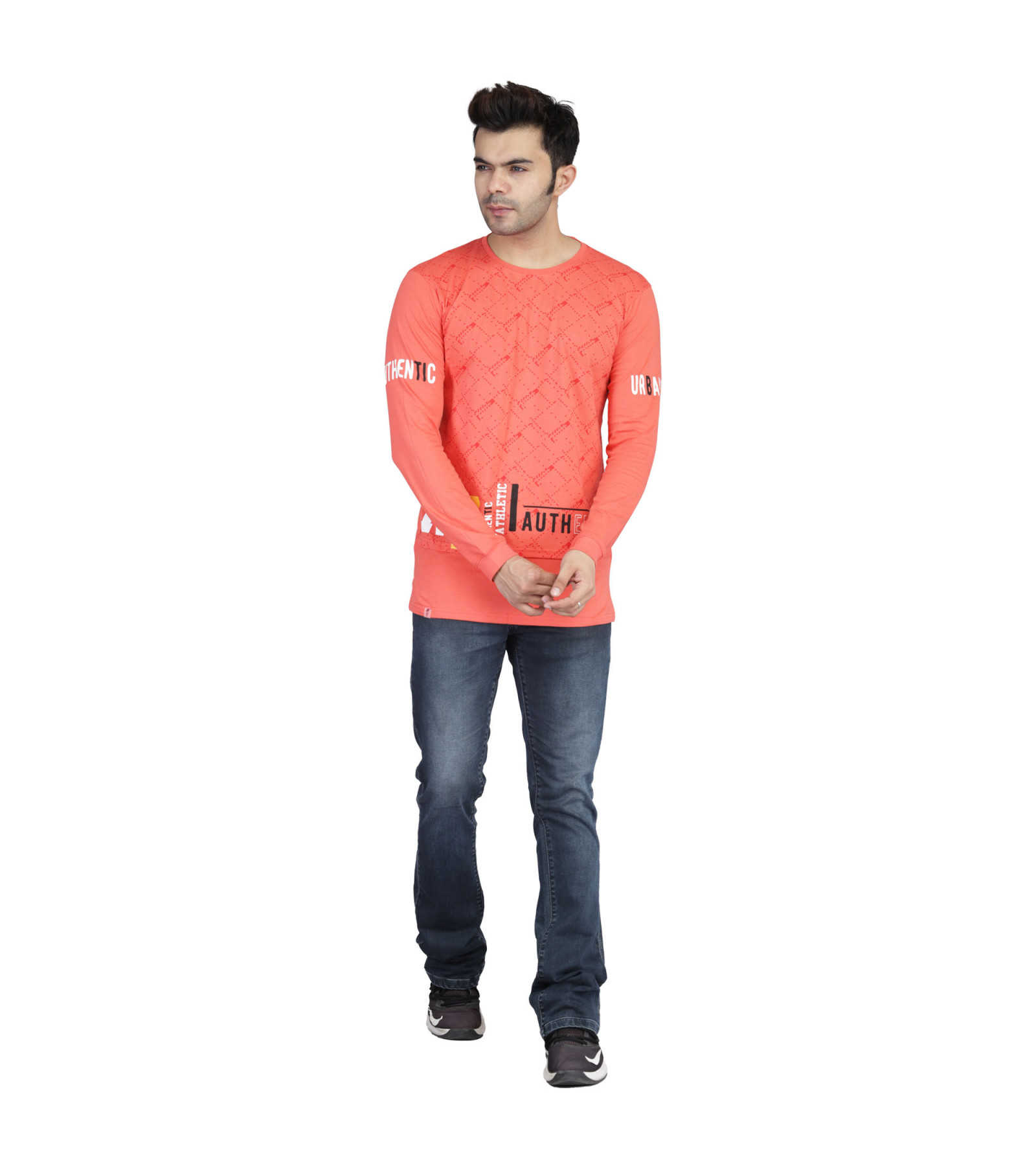 Trendy mens full sleeve t-shirt