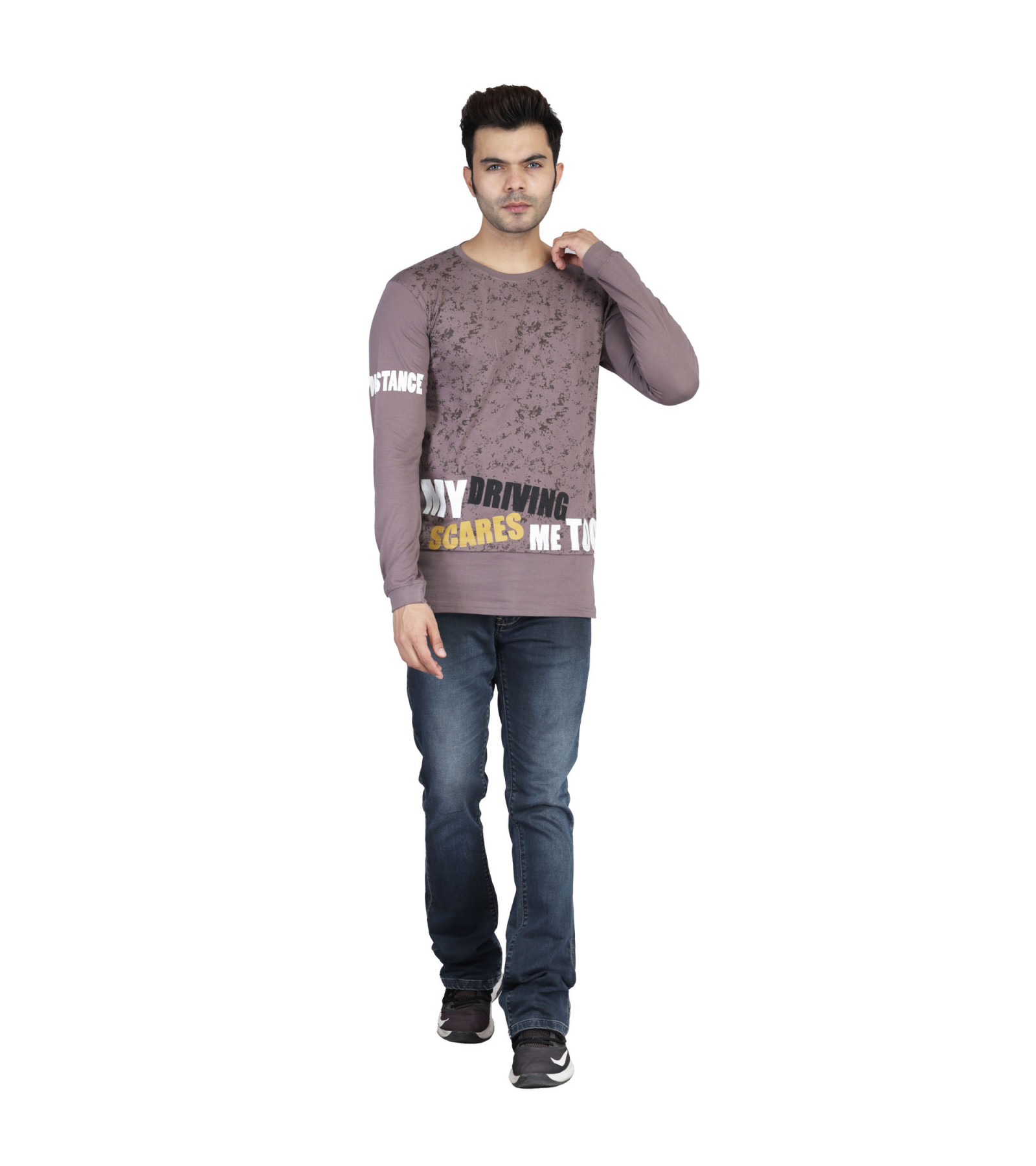 Trendy mens full sleeve t-shirt