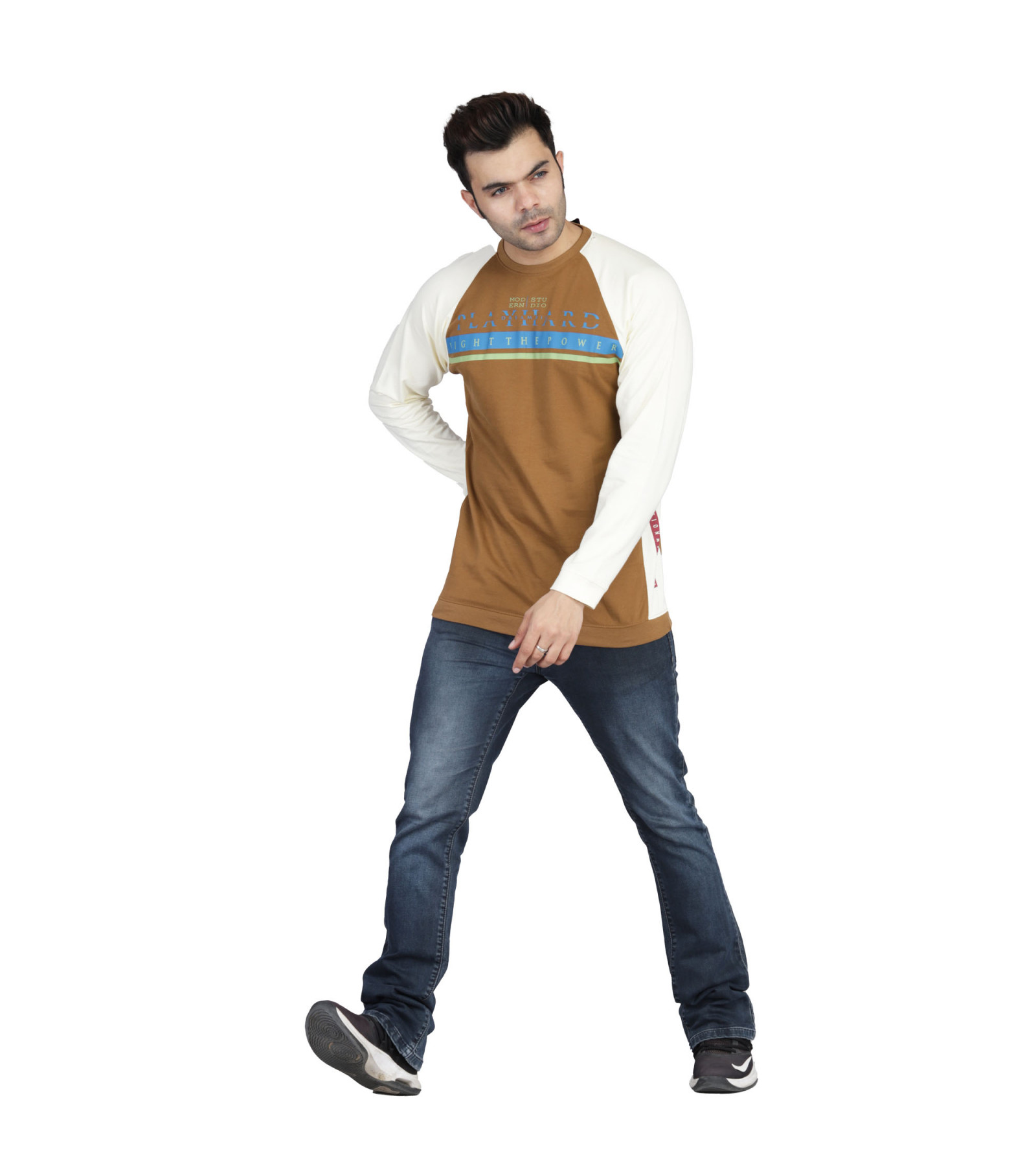 Trendy mens full sleeve t-shirt