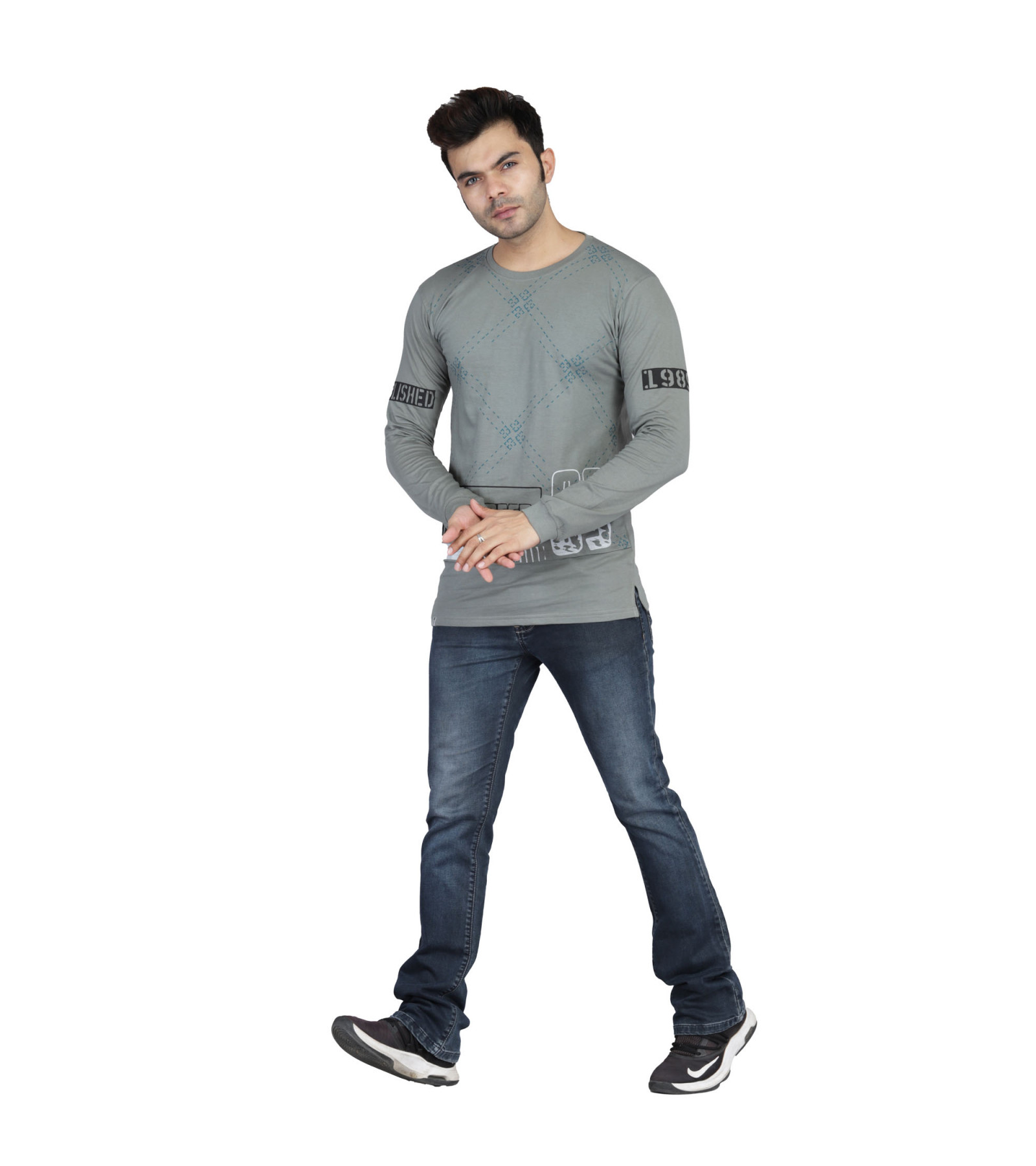 Trendy mens full sleeve t-shirt