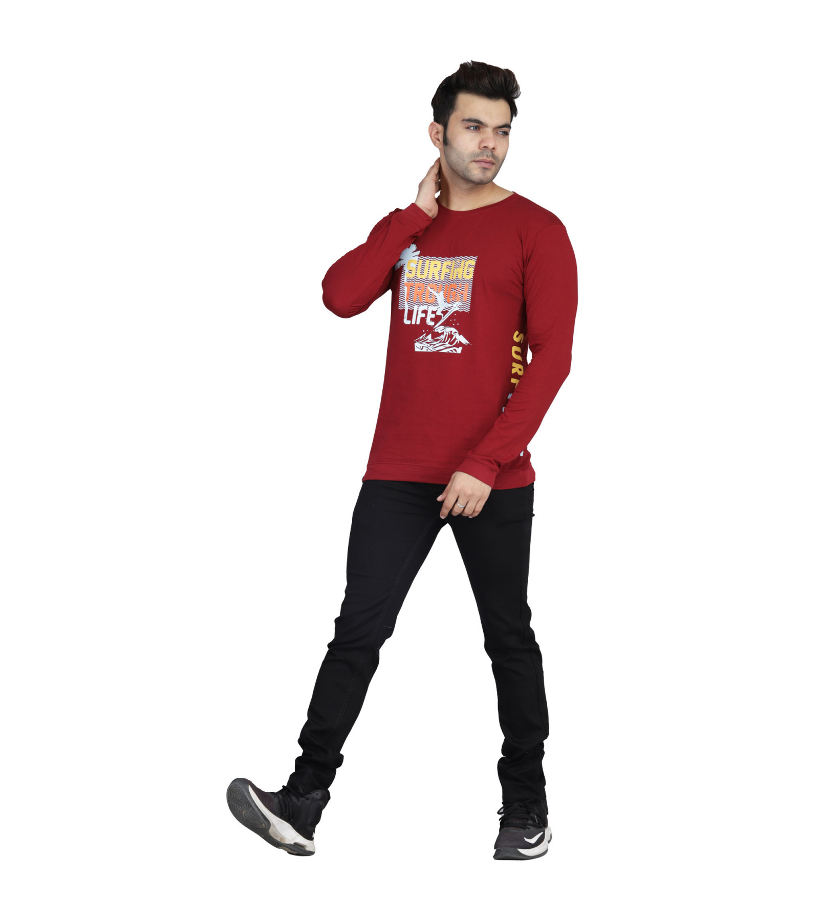 Trendy mens full sleeve t-shirt