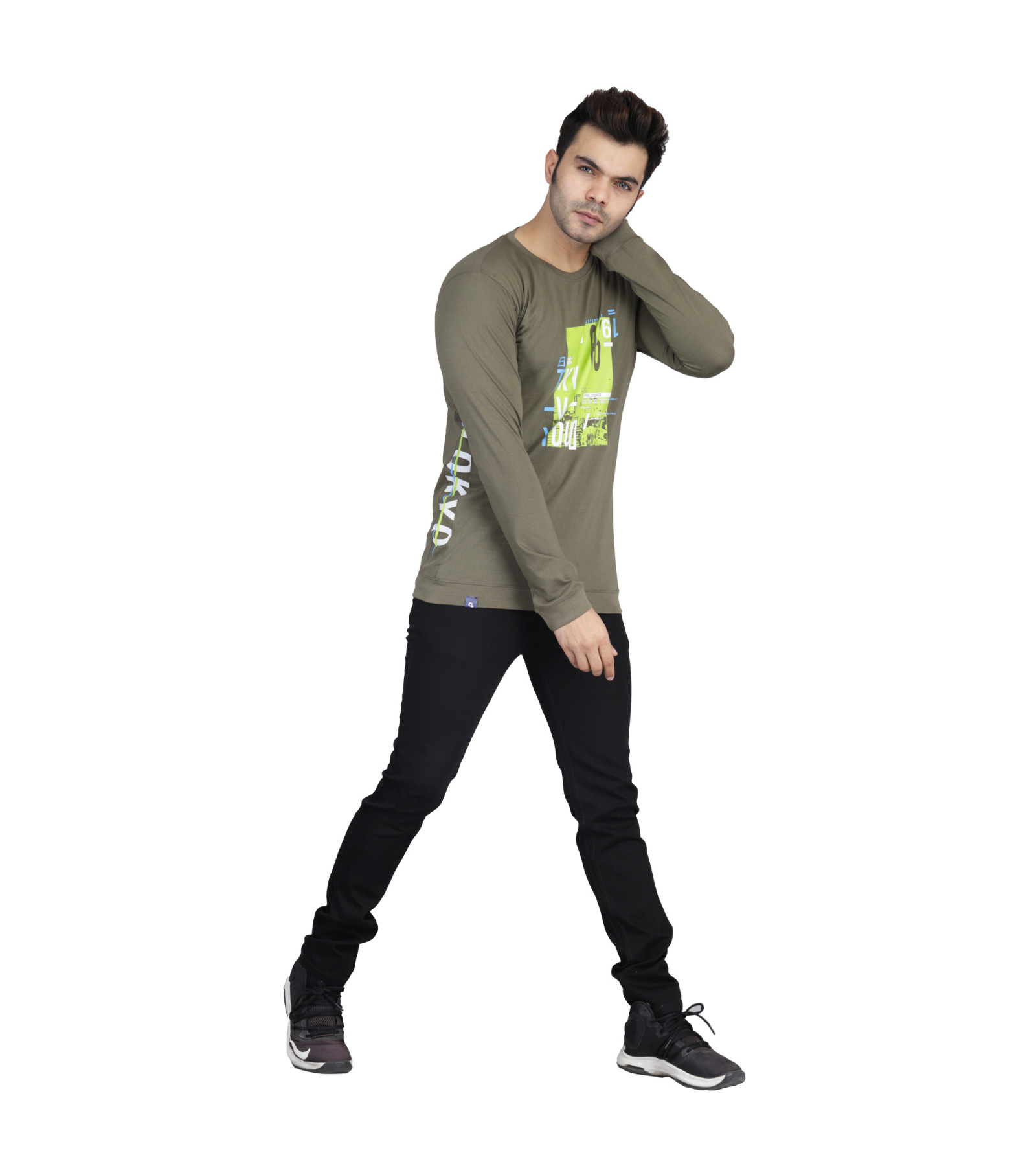 Trendy mens full sleeve t-shirt