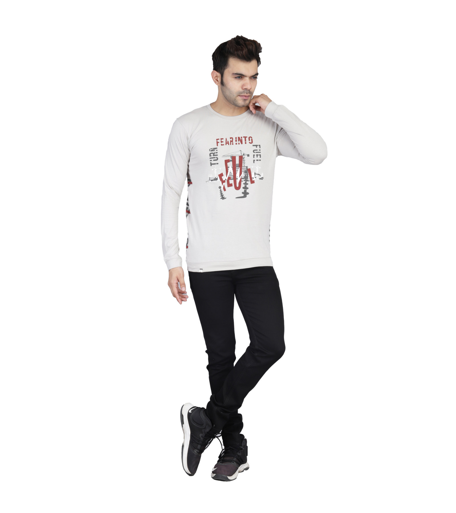 Mens Trendy Full-Sleeve T-Shirt