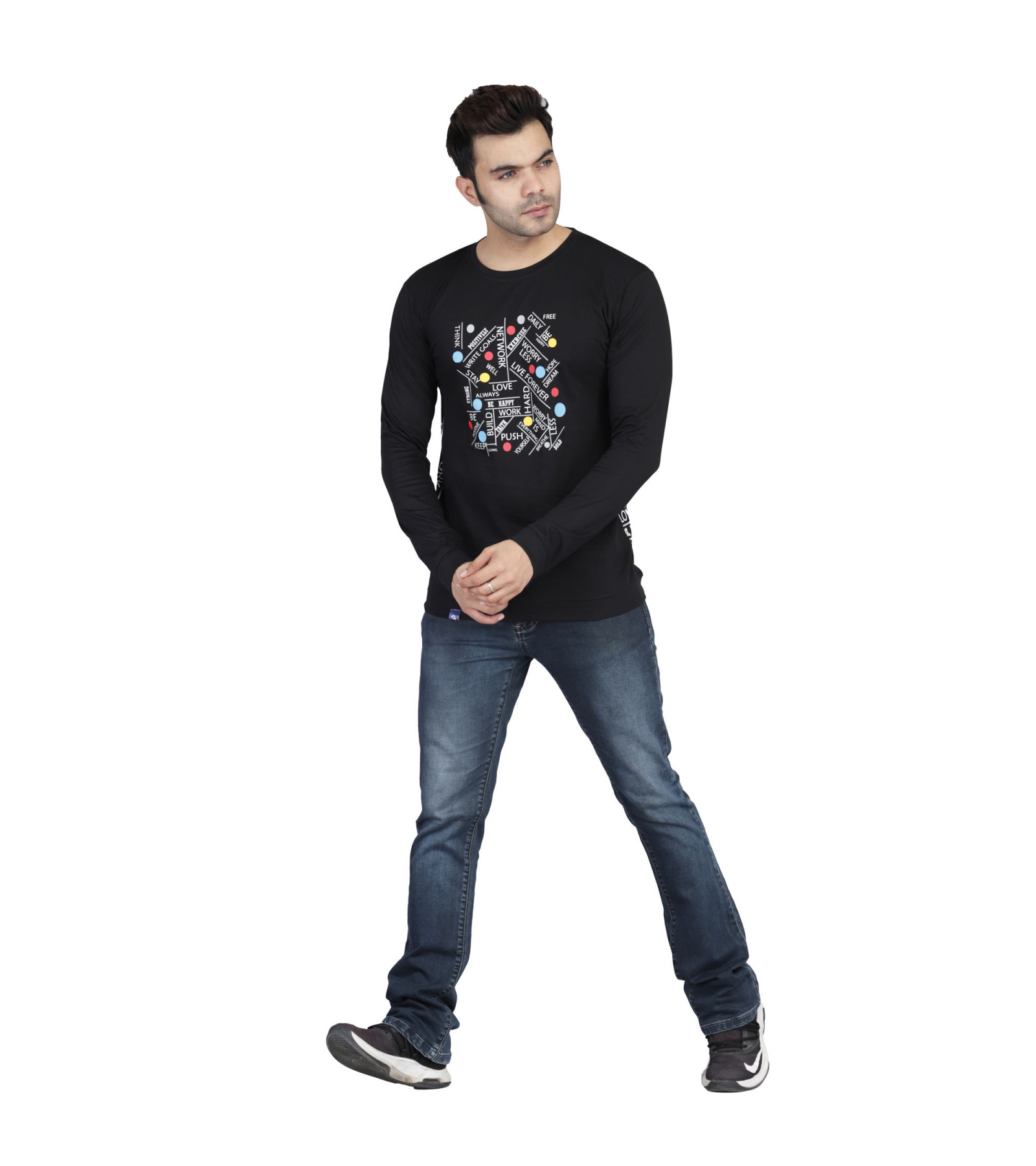 Trendy mens full sleeve t-shirt