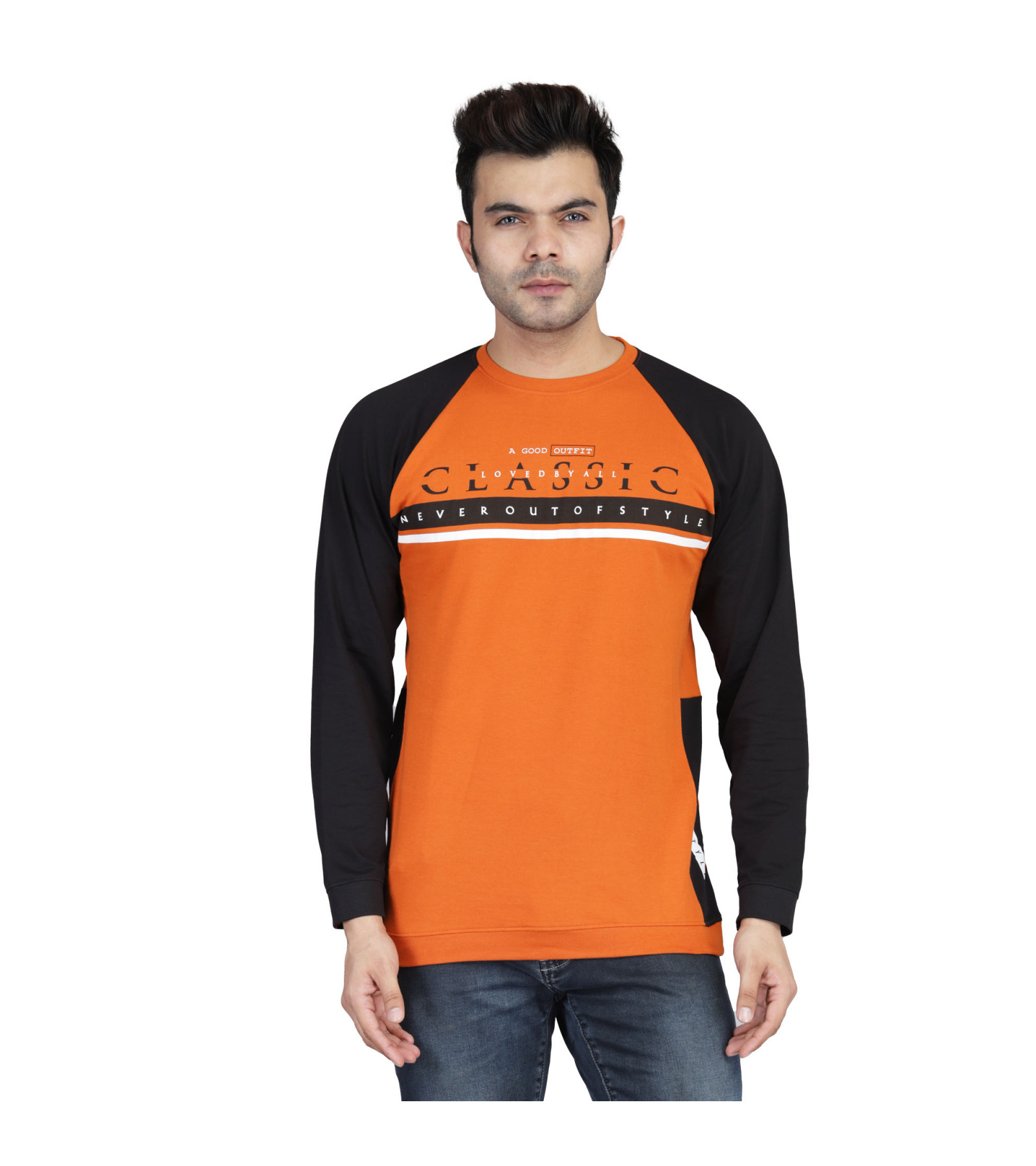 Trendy mens full sleeve t-shirt